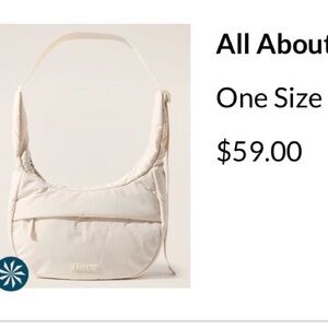 Athleta Off-White Crossbody Bag NWOT